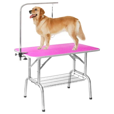 Tavolo da toelettatura ospedaliero veterinario veterinario Tavolo da toelettatura regolabile in metallo per piccoli animali domestici in vendita per cani