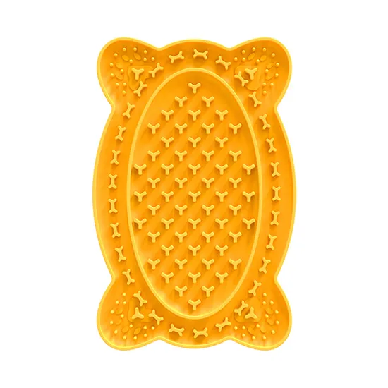 Vassoio per leccare cani in silicone Tappetino per alimenti lenti per bagno per animali domestici Tappetino per leccare gocciolante in silicone FDA Vassoio di aspirazione per animali domestici Alimentatore lento Lick Pat con Non