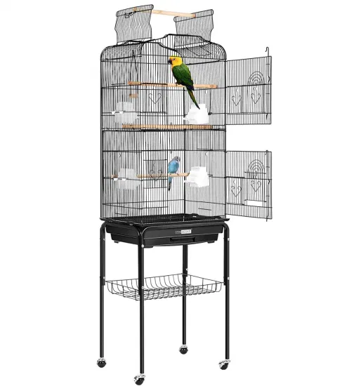Top Riordina in magazzino Personalizza OEM ODM 2022 Gabbie per voliere per uccelli domestici di grandi dimensioni all'ingrosso all'aperto