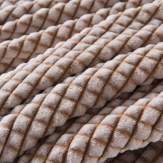 Coperta da tiro scozzese in lana aderente in peluche con griglia di mais personalizzata di buona solidità del colore per cani da compagnia